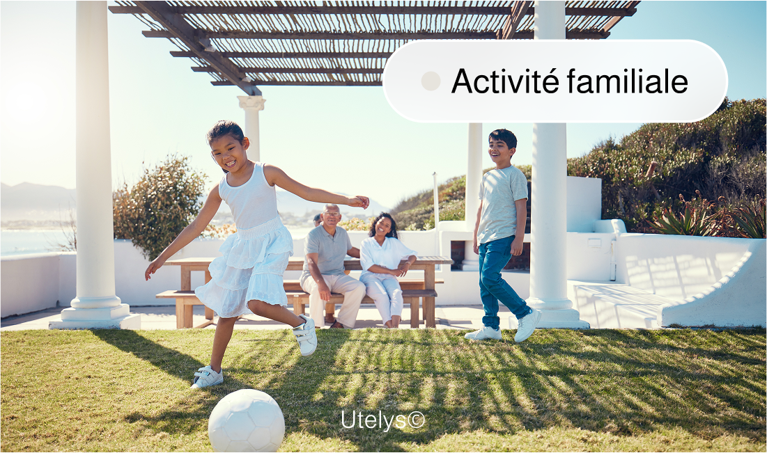Vue d'une activité familiale présentée dans une guest app Utelys